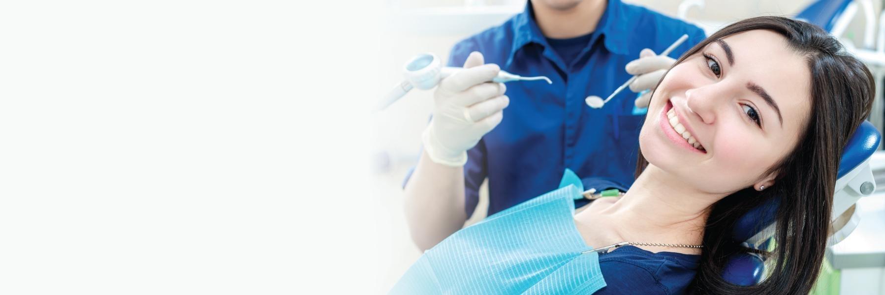 Woman Smiling in dental chair in santa monica