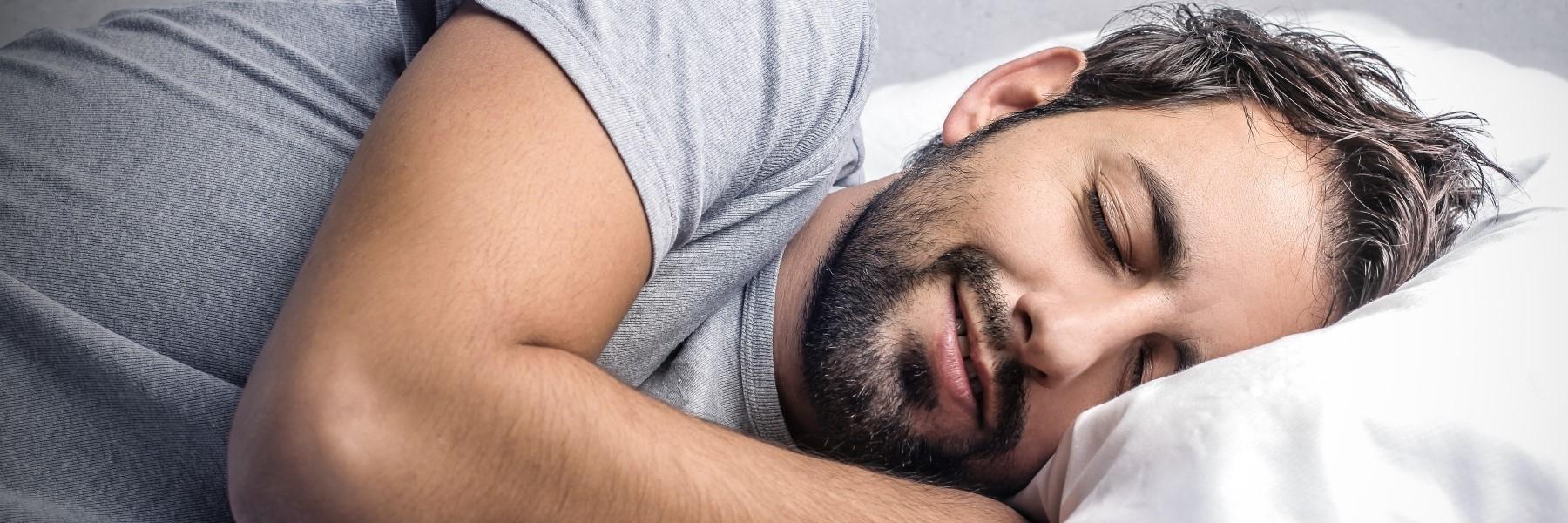 man sleeping peacefully